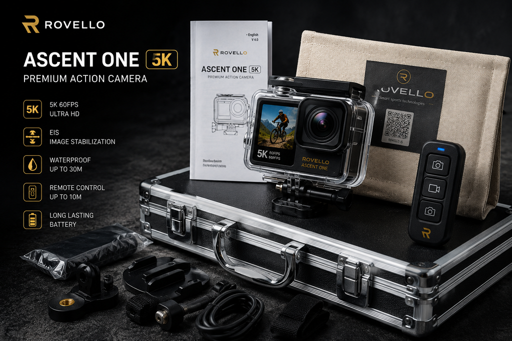 מצלמת אקשן ROVELLO ASCENT ONE 5K